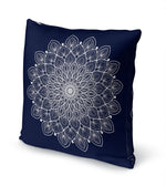 BOHO MANDALA NAVY Accent Pillow By Kavka Designs