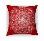 BOHO MANDALA RED Accent Pillow By Kavka Designs