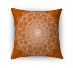 BOHO MANDALA RUSTY ORANGE Accent Pillow By Kavka Designs