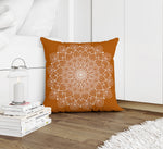 BOHO MANDALA RUSTY ORANGE Accent Pillow By Kavka Designs