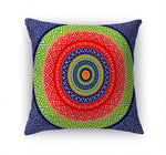 CHEETAH MANDALA BLUE & GREEN Accent Pillow By Kavka Designs