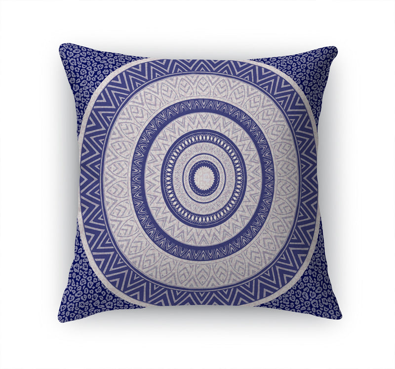 CHEETAH MANDALA BLUE Accent Pillow By Kavka Designs