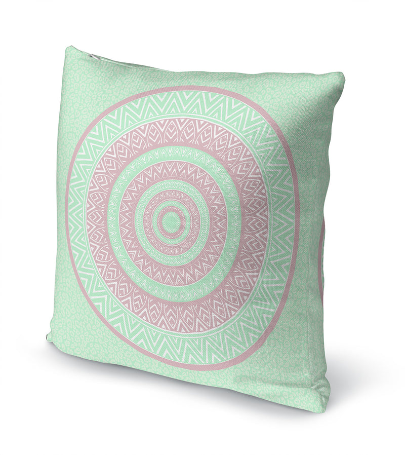 CHEETAH MANDALA MINT Accent Pillow By Kavka Designs