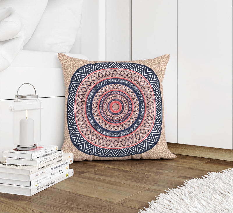 CHEETAH MANDALA PINK Accent Pillow By Kavka Designs