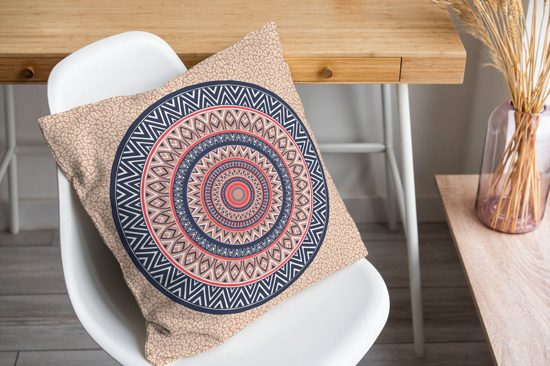 CHEETAH MANDALA PINK Accent Pillow By Kavka Designs