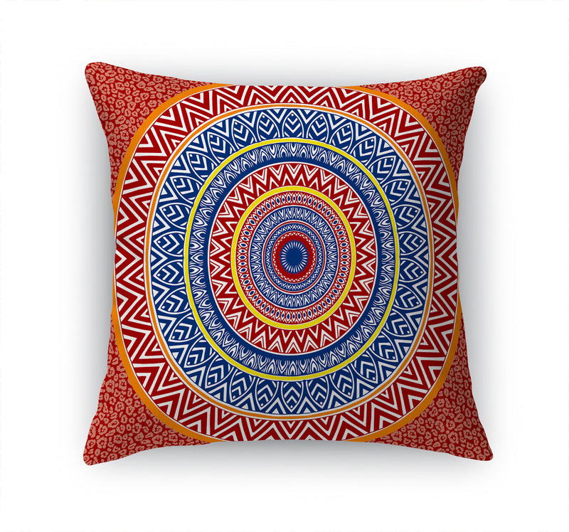 CHEETAH MANDALA RED Accent Pillow By Kavka Designs