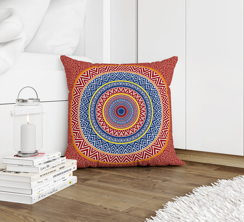 CHEETAH MANDALA RED Accent Pillow By Kavka Designs