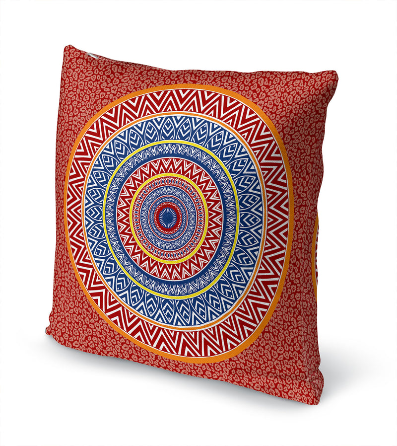 CHEETAH MANDALA RED Accent Pillow By Kavka Designs