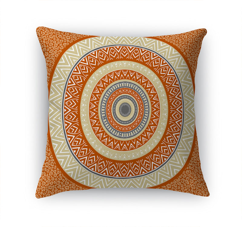 CHEETAH MANDALA TERRACOTTA Accent Pillow By Kavka Designs