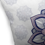 MANDALA PATTERN BLUE & PINK Accent Pillow By Kavka Designs