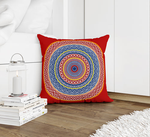 MANDALA RED Accent Pillow By Kavka Designs