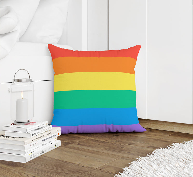 LGBT FLAG Accent Pillow By Kavka Designs