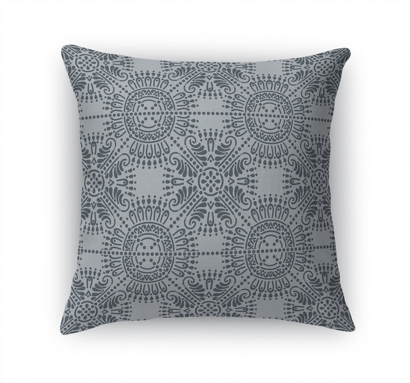 MEDALLION PATTERN GREY Accent Pillow By Kavka Designs