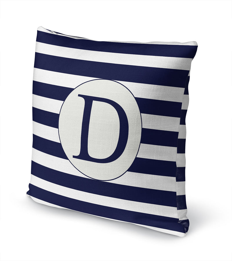 MONO NAVY STRIPED D Accent Pillow By Kavka Designs