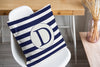 MONO NAVY STRIPED D Accent Pillow By Kavka Designs