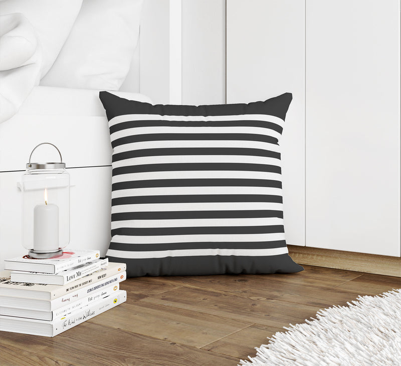 GRELLY CHARCOAL & WHITE Accent Pillow By Kavka Designs