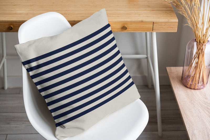 GRELLY IVORY & NAVY Accent Pillow By Kavka Designs