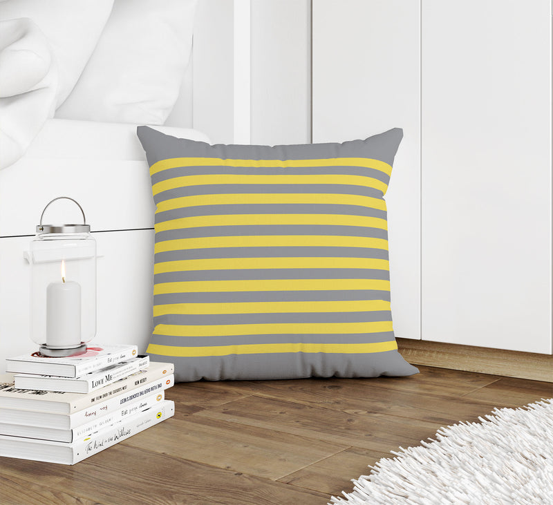 GRELLY GREY & YELLOW Accent Pillow By Kavka Designs