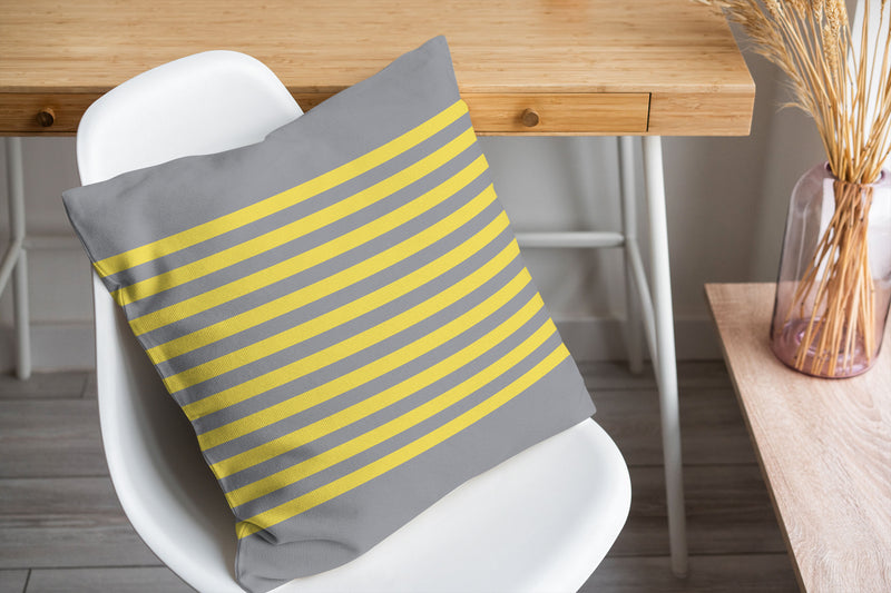 GRELLY GREY & YELLOW Accent Pillow By Kavka Designs