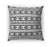 CHEROKEE CHARCOAL and White Accent Pillow By Marina Gutierrez