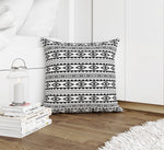 CHEROKEE CHARCOAL and White Accent Pillow By Marina Gutierrez