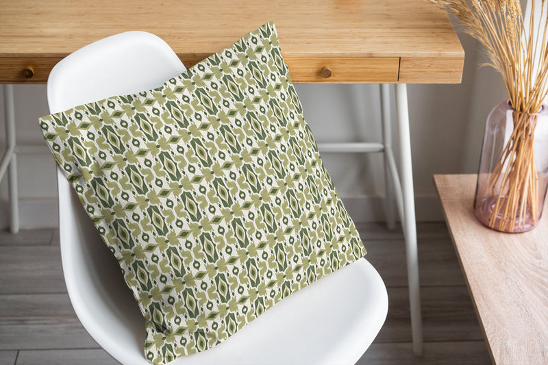 COSMOS GREEN Accent Pillow By Marina Gutierrez