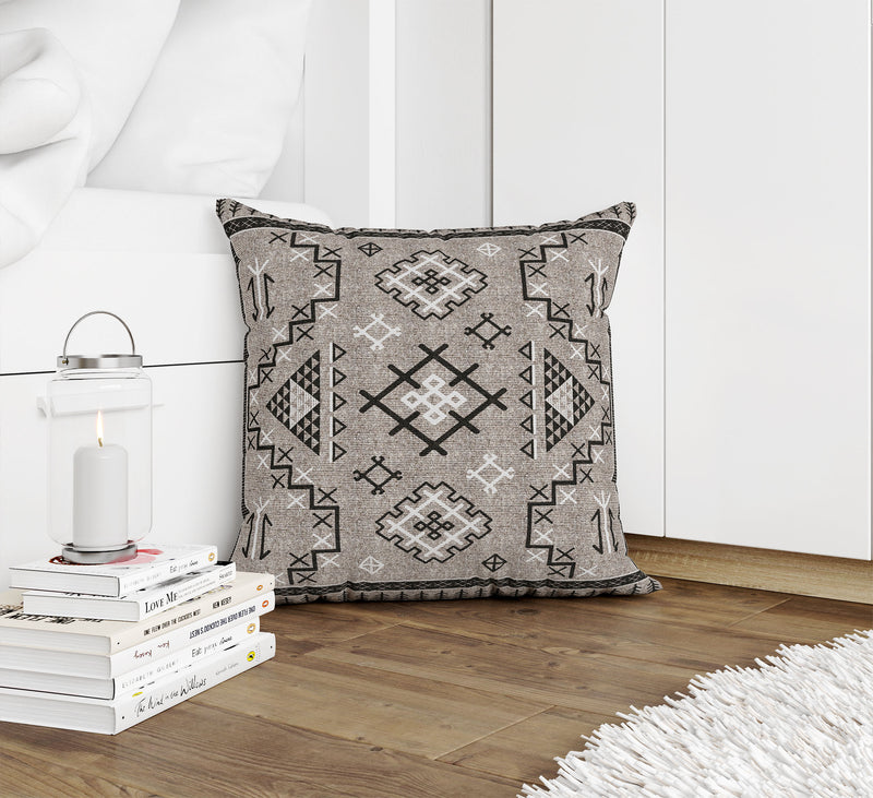 AZTEC CHARCOAL Accent Pillow By Marina Gutierrez