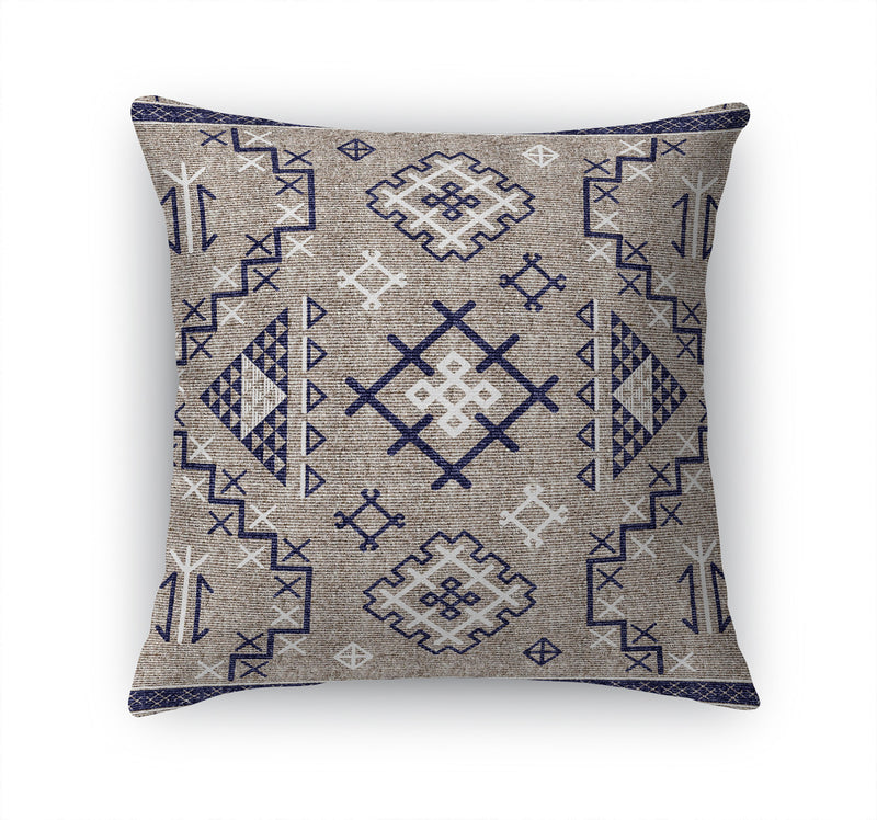 AZTEC DARK BLUE Accent Pillow By Marina Gutierrez