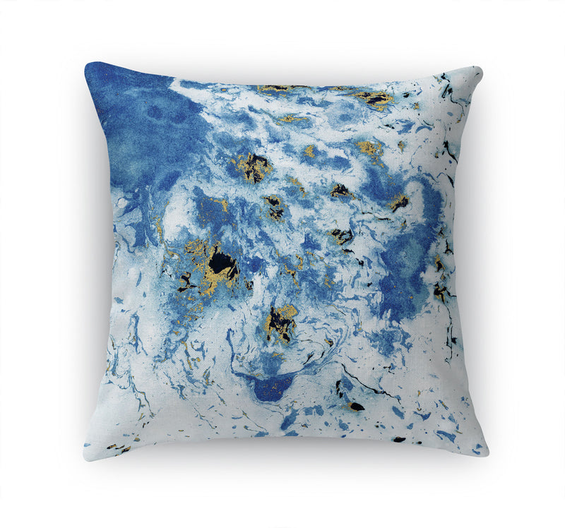 MARBLED BLUE Accent Pillow By Marina Gutierrez