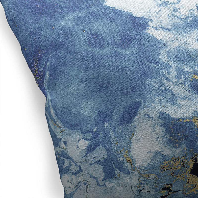 MARBLED BLUE Accent Pillow By Marina Gutierrez