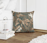 TROPICAL JUNGLE DARK GREEN Accent Pillow By Marina Gutierrez