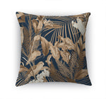 TROPICAL JUNGLE MIDNIGHT BLUE Accent Pillow By Marina Gutierrez