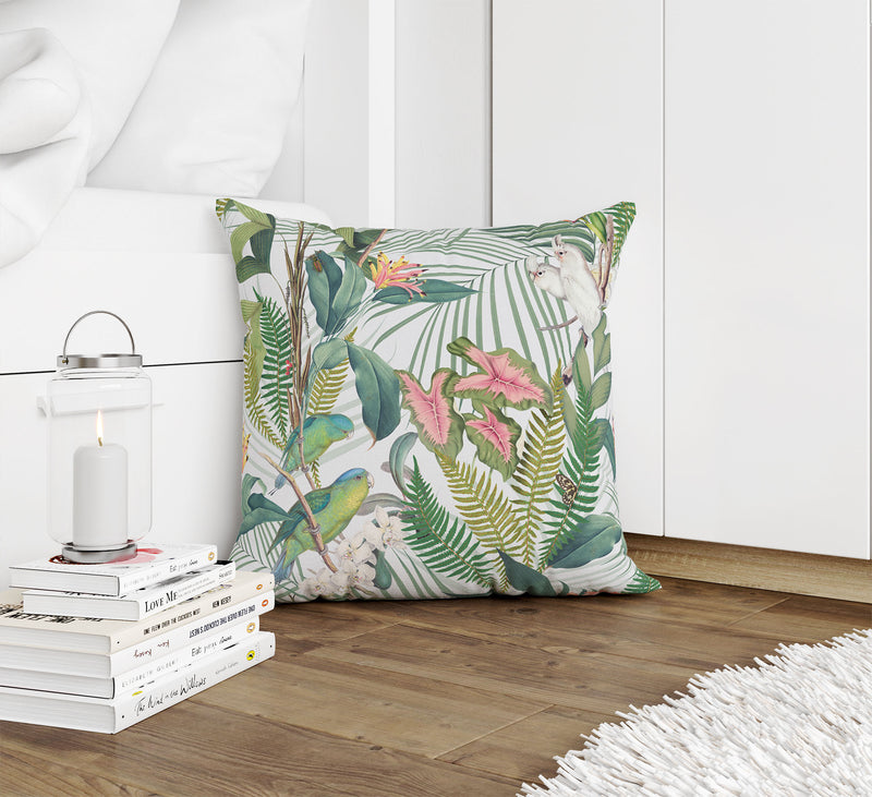 TROPICAL JUNGLE PASTEL Accent Pillow By Marina Gutierrez