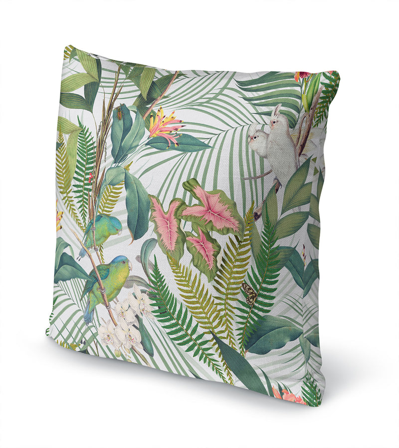 TROPICAL JUNGLE PASTEL Accent Pillow By Marina Gutierrez