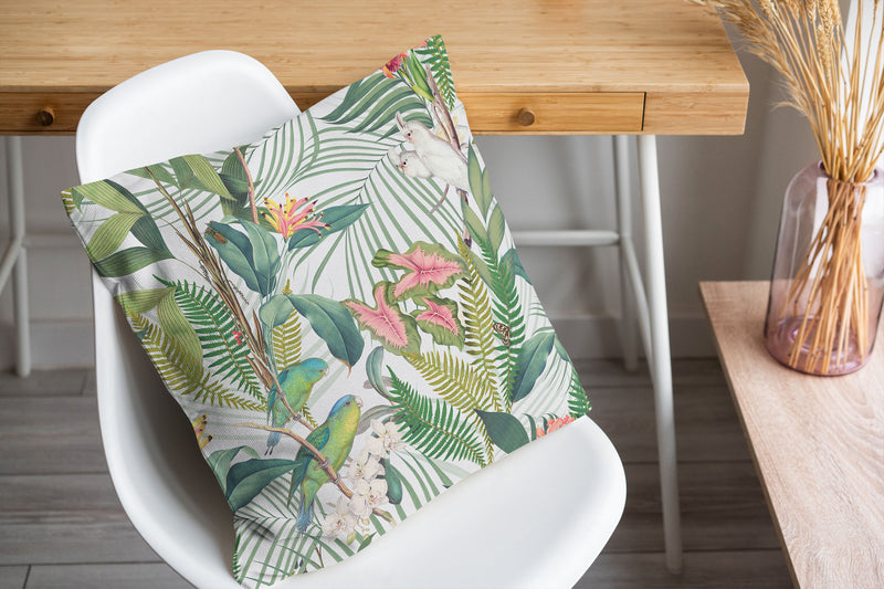 TROPICAL JUNGLE PASTEL Accent Pillow By Marina Gutierrez