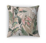 TROPICAL JUNGLE PINK & GREEN Accent Pillow By Marina Gutierrez