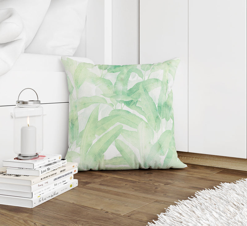 MUSA GRASS GREEN Accent Pillow By Marina Gutierrez