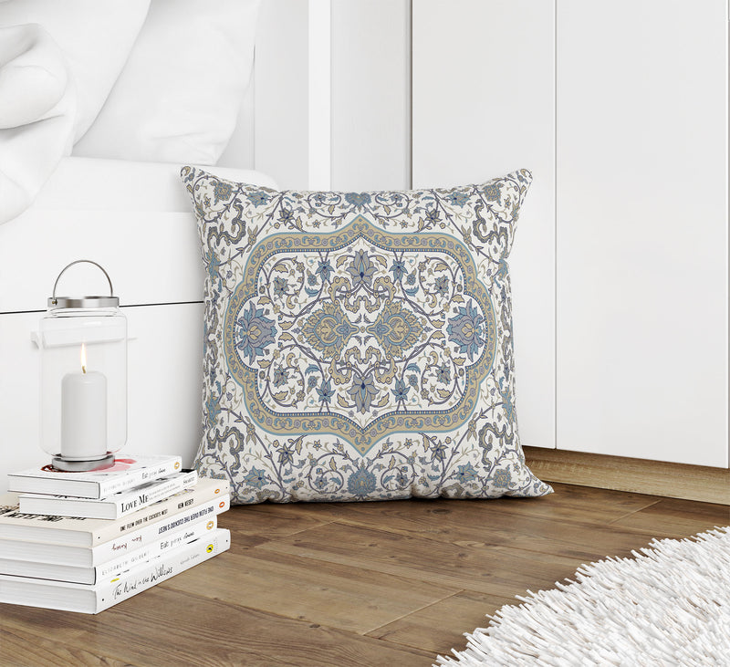 EMPIRE TAN & BLUE Accent Pillow By Marina Gutierrez