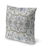 EMPIRE TAN & BLUE Accent Pillow By Marina Gutierrez