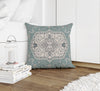 EMPIRE AQUA Accent Pillow By Marina Gutierrez