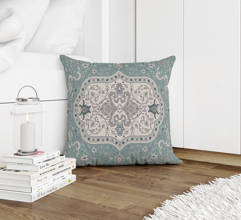 EMPIRE AQUA Accent Pillow By Marina Gutierrez