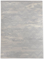 ZIG DISTRESSED FOG Area Rug By Scandi Girl Studio