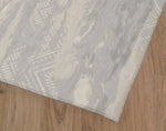 ZIG DISTRESSED FOG Area Rug By Scandi Girl Studio