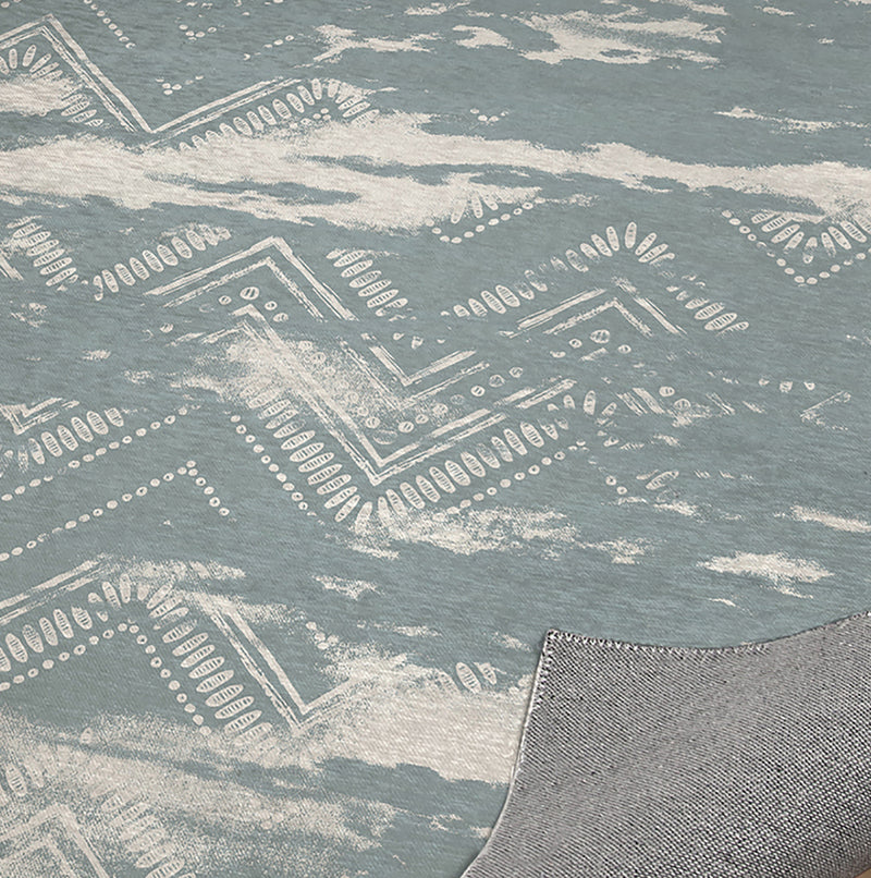 ZIG DISTRESSED MIST Area Rug By Scandi Girl Studio