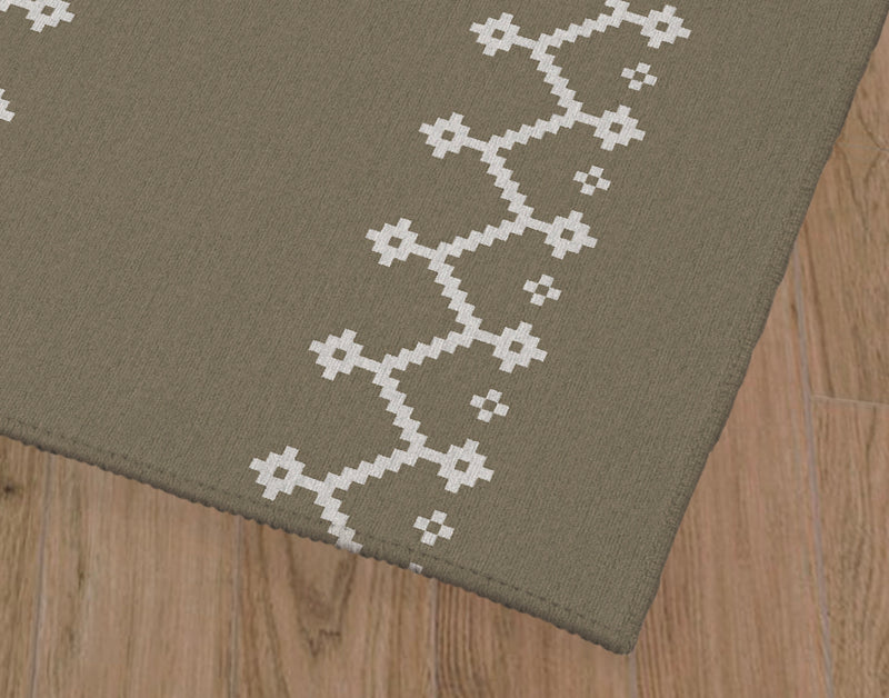 ZIPPER BROWN Area Rug By Kavka Designs