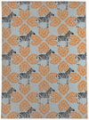 ZEBRA HERD BLUE GREY Area Rug By Kavka Designs