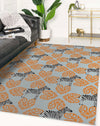 ZEBRA HERD BLUE GREY Area Rug By Kavka Designs