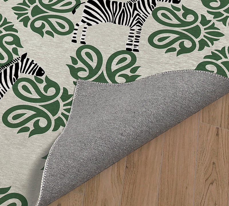 ZEBRA HERD GREEN Area Rug By Kavka Designs