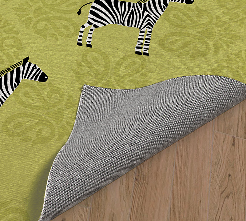 ZEBRA HERD LIME Area Rug By Kavka Designs