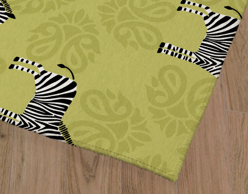 ZEBRA HERD LIME Area Rug By Kavka Designs